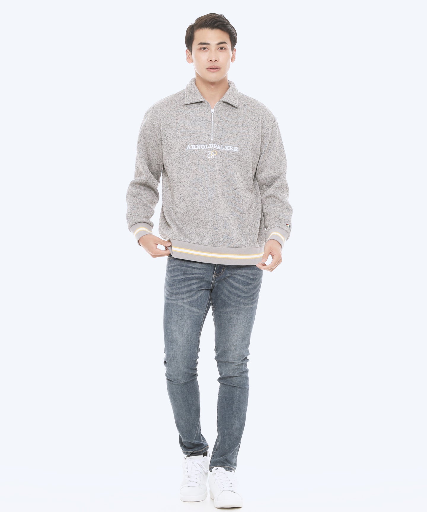 Arnold Palmer バルキー裏起毛シェア衿付きプルオーバー